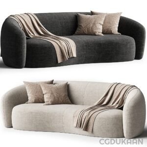 Two cozy couches with colorful pillows and soft blankets, inviting you to relax and unwind.