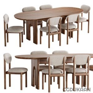 A round table surrounded by four chairs, perfect for intimate gatherings or family meals.