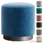 A colorful round ottoman in various sizes, adding style and versatility to any space.