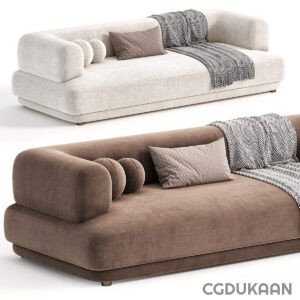 Two cozy couches adorned with pillows and blankets, inviting you to relax and unwind.