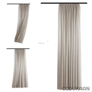 Curtains hanging on a rod, adding elegance to the room decor.