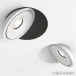 A series of delta light fixtures arranged in a visually appealing pattern, showcasing modern design and illumination.