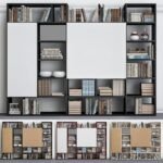 A large bookcase filled with various books and decorative items, showcasing an organized and inviting reading space.