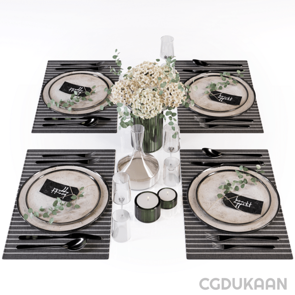 Beige Table Setting