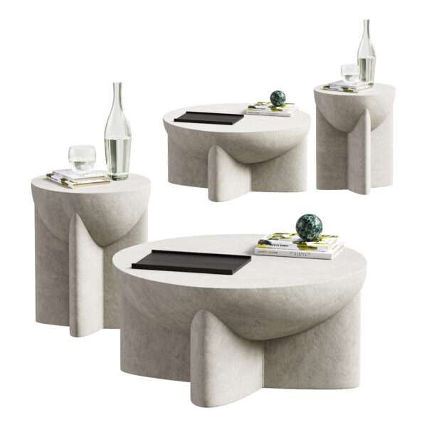Monti Lava Stone Coffee & Side Table